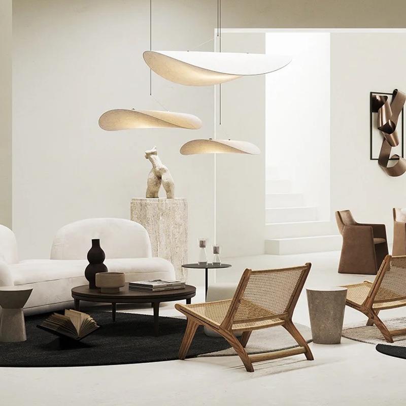 蚕丝448叶子轻法式复古极艺术餐吊灯L挑O厅FT简空装饰灯卧室艺术