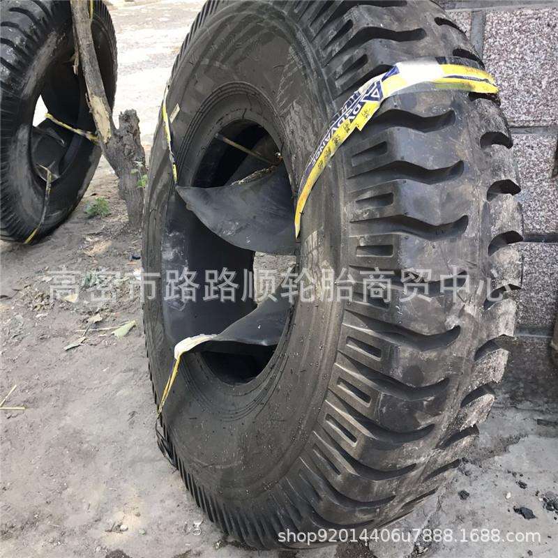 载重卡车轮胎750/825/900/1000/1200-20羊角花纹送丁基胶内胎