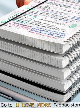 160 Pages Thickened Simple Notebook A5 Horizontal Grid Book