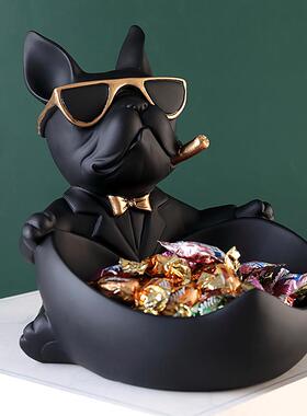 采购产品创意牛头犬入口门放钥匙，入口鞋柜储物盒，家居陈设，乔