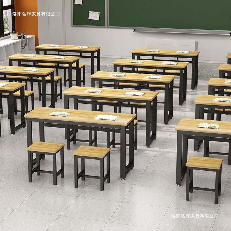 新款课桌椅培训班学习桌辅导班补习班书桌学生学习桌小吃餐桌椅无
