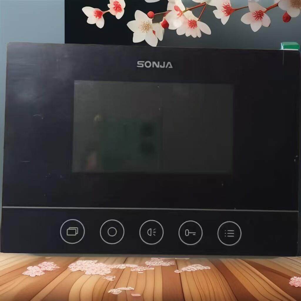 松佳SJ-98KU-P1C04楼宇对讲彩色四寸屏可视分机门禁门铃电话