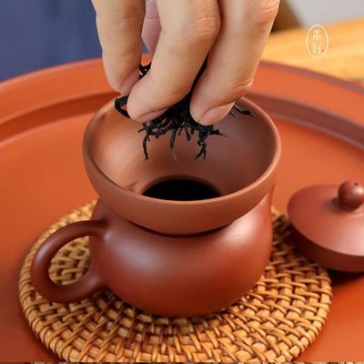 投茶器紫砂茶具配件茶叶漏斗潮州朱泥投茶斗茶盖置导茶入壶茶簸箕