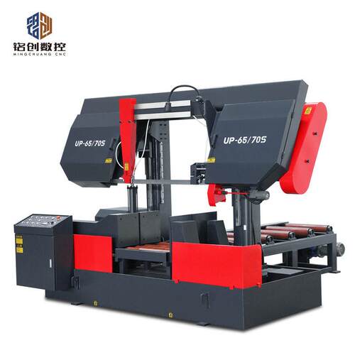 卧式大型龙门带锯床电动送料切割范围650x800mm