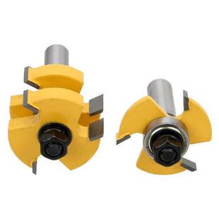 2 Bit File Wood Milling Cutter 3-tooth T-type Woodwork