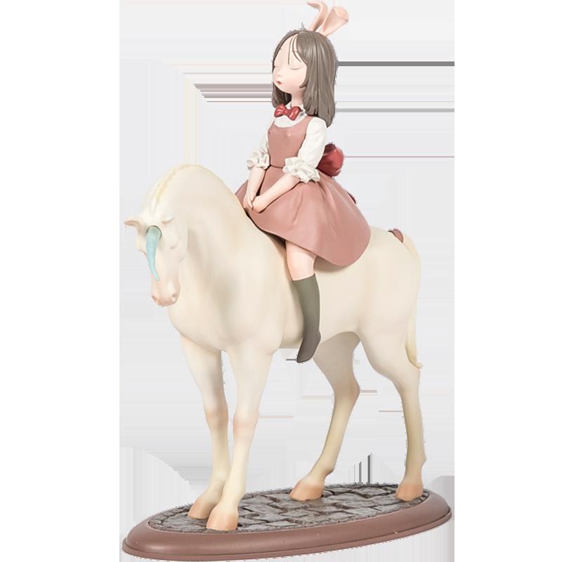 净典白夜童话系列梦马创家居办公桌面摆件结婚新年送闺蜜生日礼物