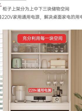 A1C070L岩折叠桌餐边柜一体家用小户型省空间多功板能桌餐柜长餐