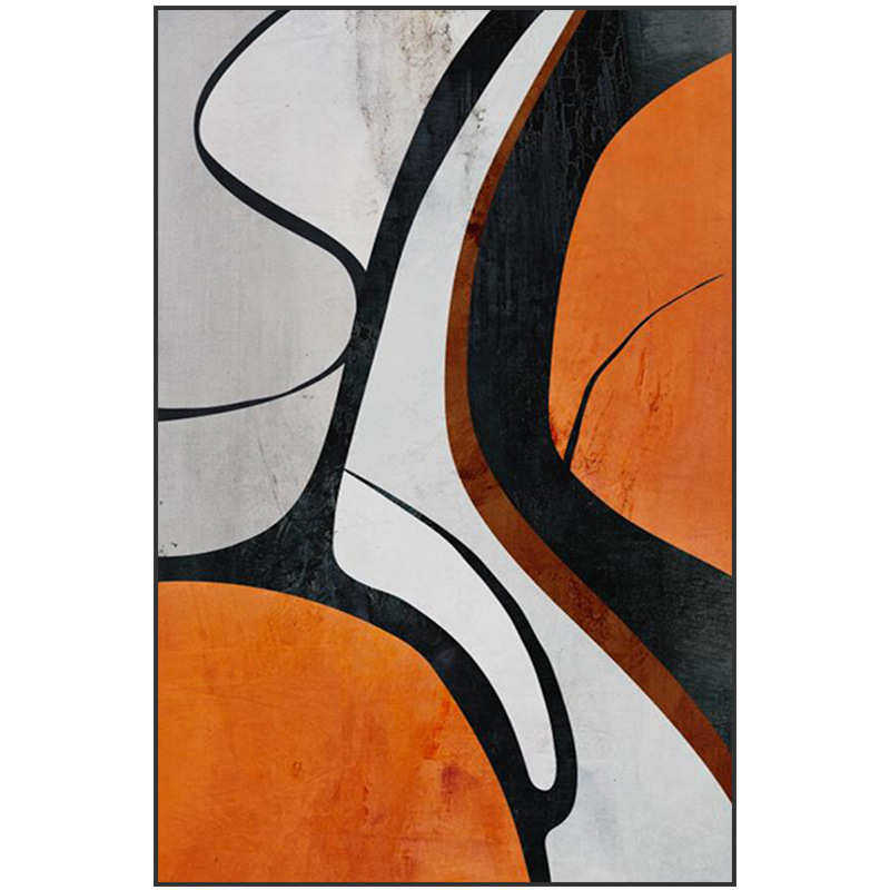 抽象油画风格现代轻奢客厅玄关装饰画橙色背景墙壁样板间竖版挂画,家居饰品,现代装饰画,淘宝优惠券,粉丝福利购,淘宝优惠卷