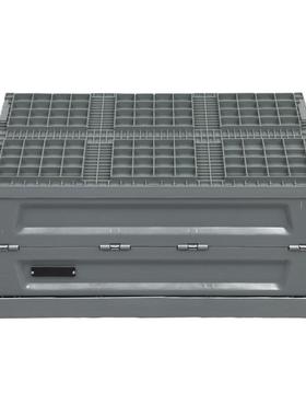 灰色折叠料物流箱60-280可芯加片EU箱0自动899化车间塑折叠周转箱