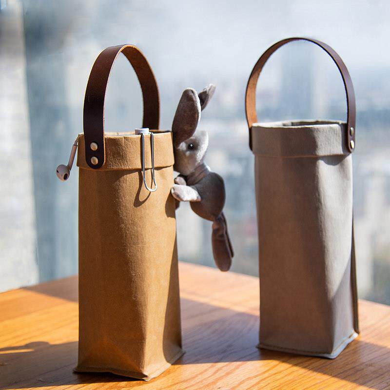 创意通用保温杯套手提袋文艺可携式水杯收纳袋玻璃杯套防烫水瓶提