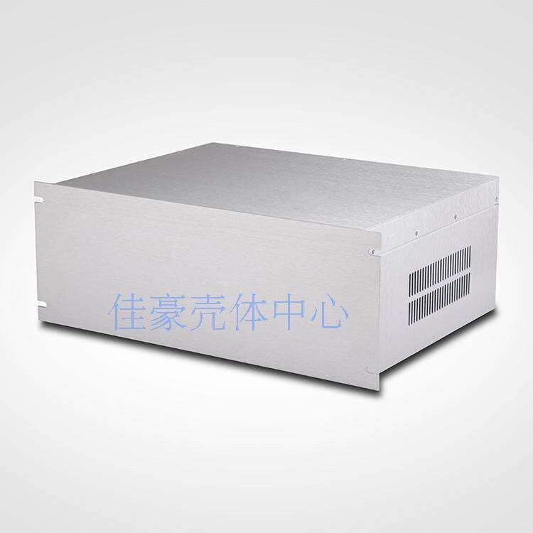 19英寸全铝氧化拉丝U型机柜机箱4U:177*482.6*350电子设备外壳