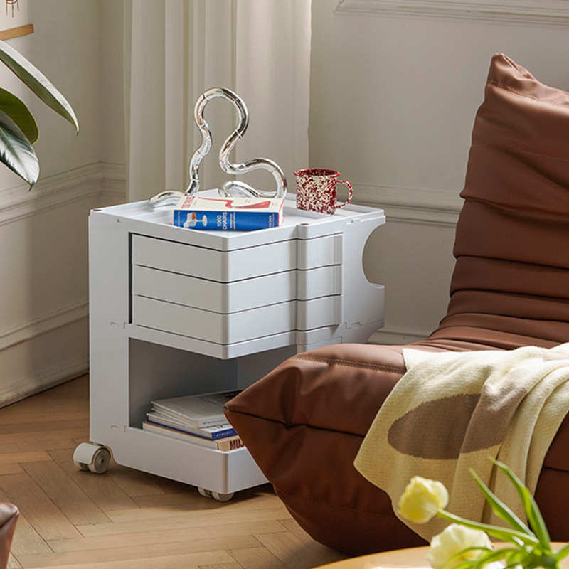 创意收纳柜北欧网红床头柜家用客厅沙发ins边柜可移动零食储物柜