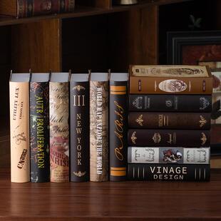 饰酒吧仿真书本道具模型空书盒 复古怀旧咖啡厅假书摆件密室逃脱装