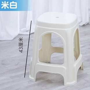 塑料凳子家用加厚成人防滑客厅餐桌椅子高凳熟胶矮凳方凳板凳