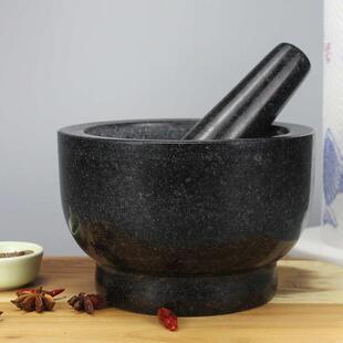 研磨器蒜臼子大号 9WOR捣蒜器石臼 家用捣糍粑天然花岗岩杵臼
