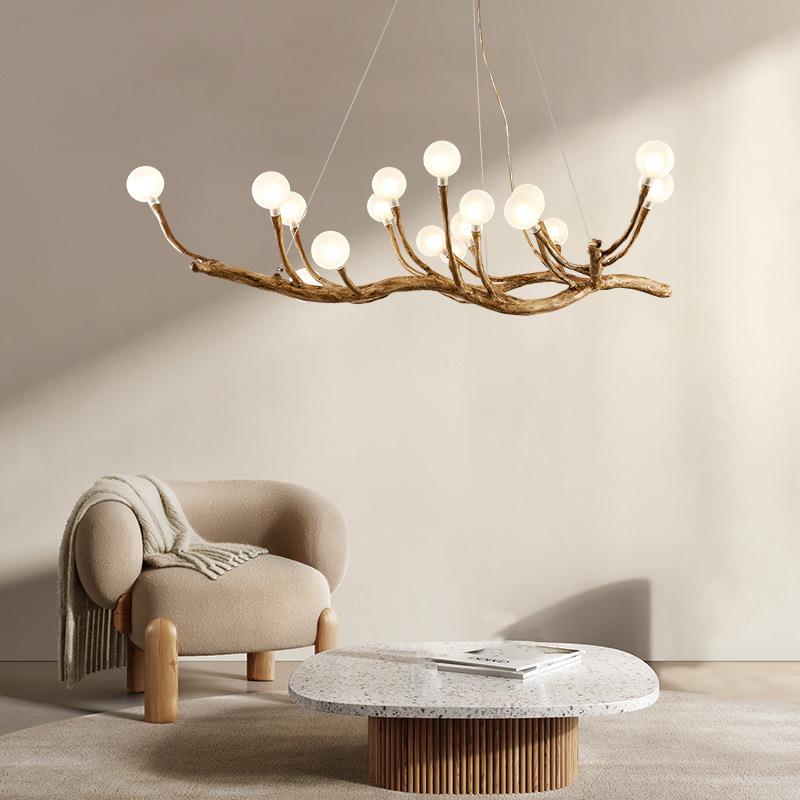 枝形吊灯餐厅灯创意东南亚侘寂风茶艺橱窗吧台艺术复古民宿装饰灯