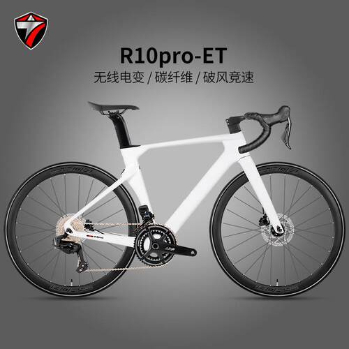 新款R10pro-ET碳纤维公路车轮峰2*12速无线电变全油压碟刹自行车