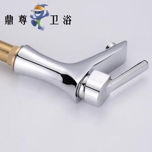 新款直销热荐铜转动面盆水龙头 高标冷热混水台上盆龙头品牌