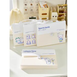 试卷收琴纳袋手提风包文件袋多大层A4透明插页手容拎式量