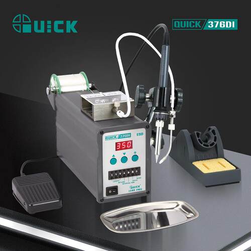 QUICK快克376DI破锡电焊台376DI-150W脚踏出锡焊台手动出锡焊接