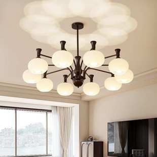 餐厅卧室主灯客厅吊灯 客厅灯法式 中古风复古灯具全屋2025新款 美式