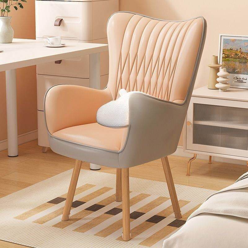 脑j2u电椅子子女家用书房实木凳靠背生卧室TRY化妆椅办公久坐学