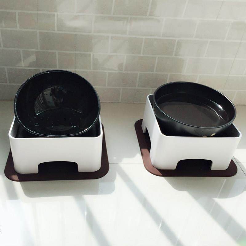 法斗狗碗陶瓷大号高脚护颈专用食盆架子柴犬饭碗防打翻扁脸猫碗