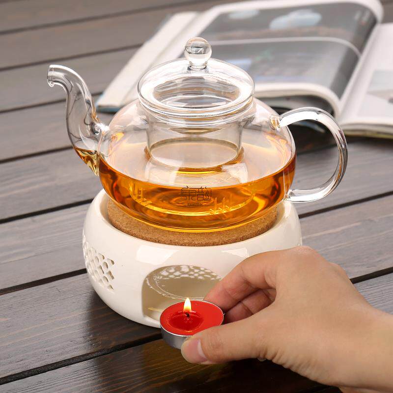 酒精炉家用功夫陶瓷煮茶器粗陶烧水壶加热蜡烛温茶炉茶壶套装个性