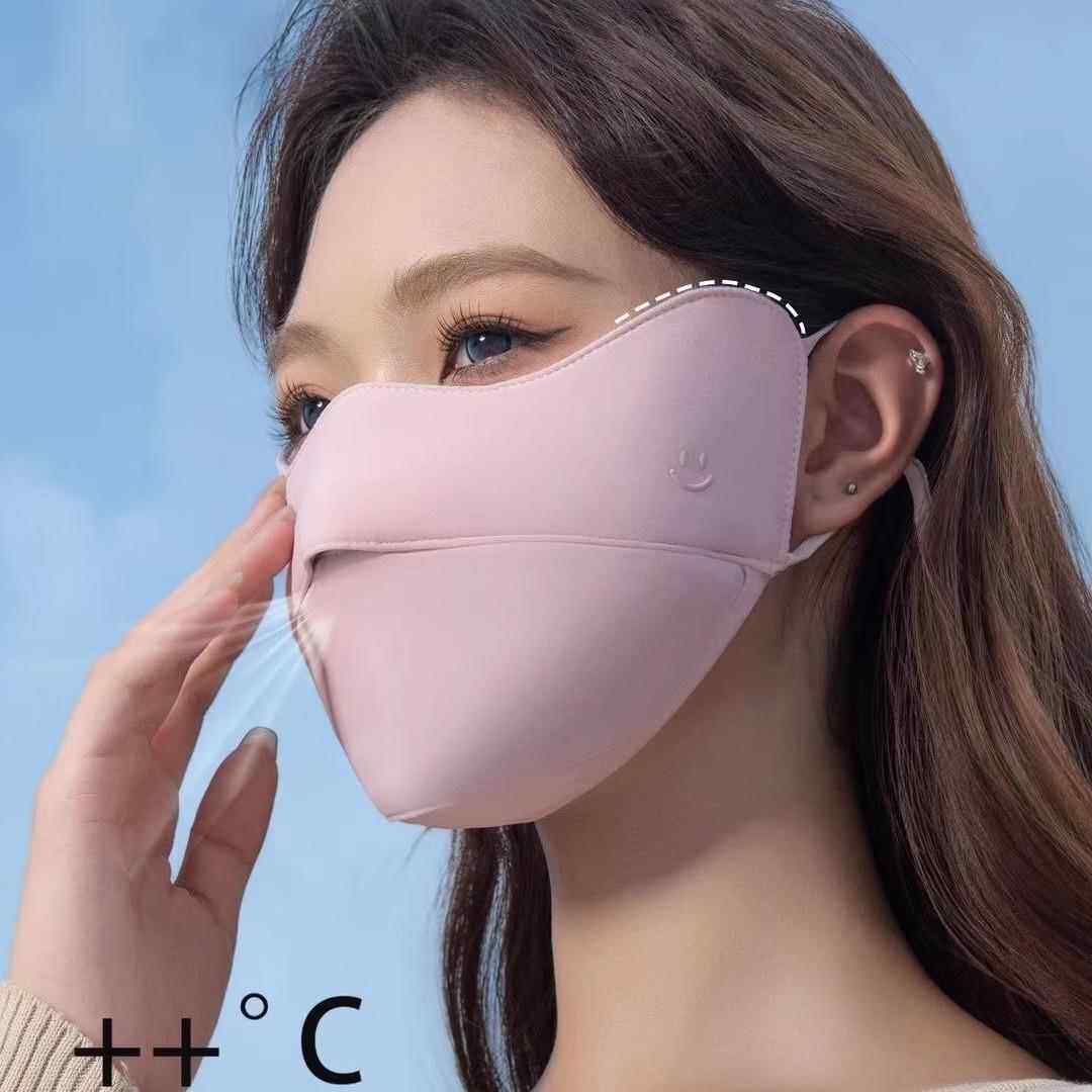 秋冬季笑脸加厚口罩女2024新款磨毛防寒保暖棉口罩大码防风面罩男