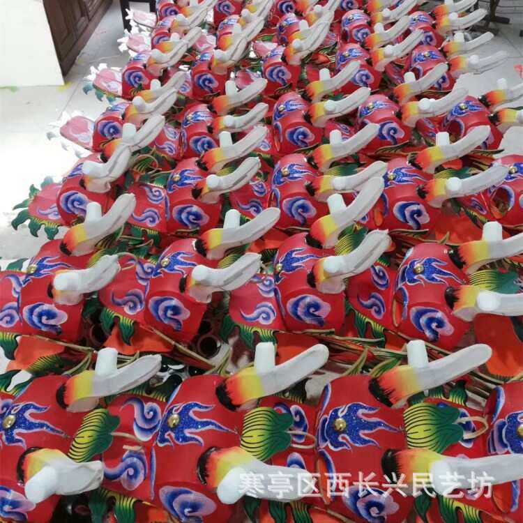 手工非遗龙风筝15厘米到35厘米腰节直径放飞龙头蜈蚣风筝批发