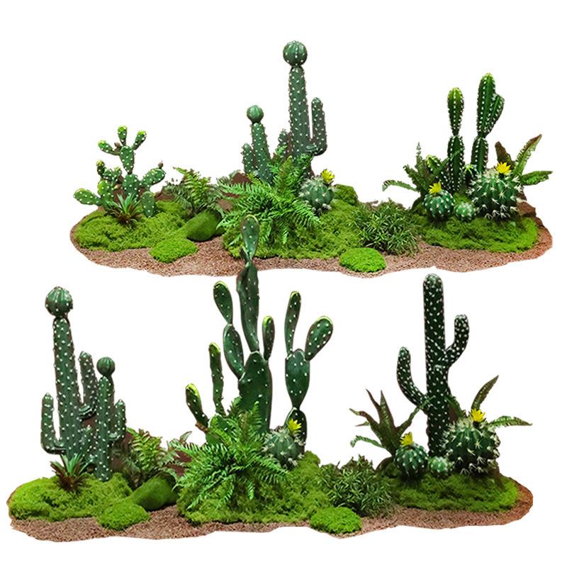北欧仿真植物仙人掌仙人柱小仙人球橱窗装饰绿植造景套装景观摆件