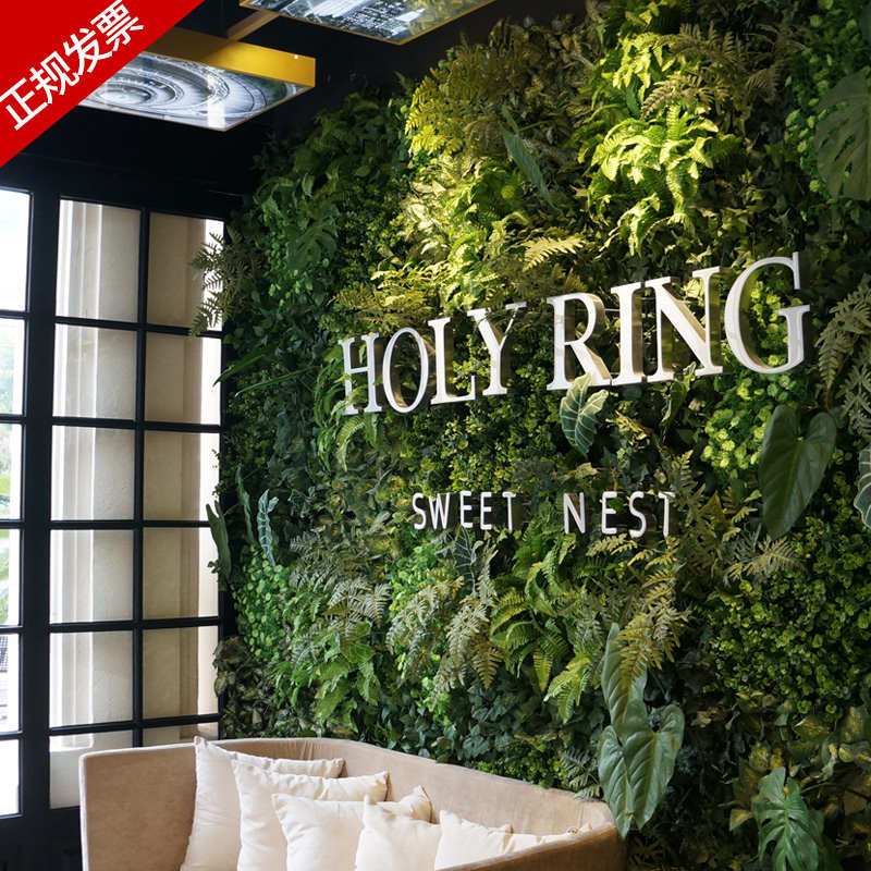 仿真植物墙绿植墙面装饰草皮草坪背景墙绿色人造室内假草门头网