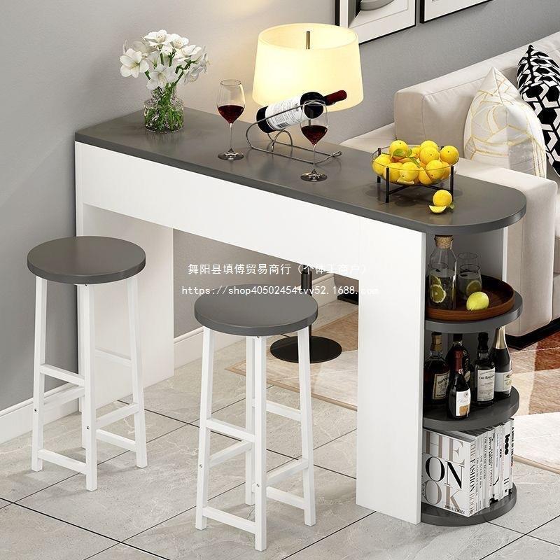小户型吧台家用简约酒柜现客厅玄关岩靠板沙墙发餐厅轻代奢MDA隔