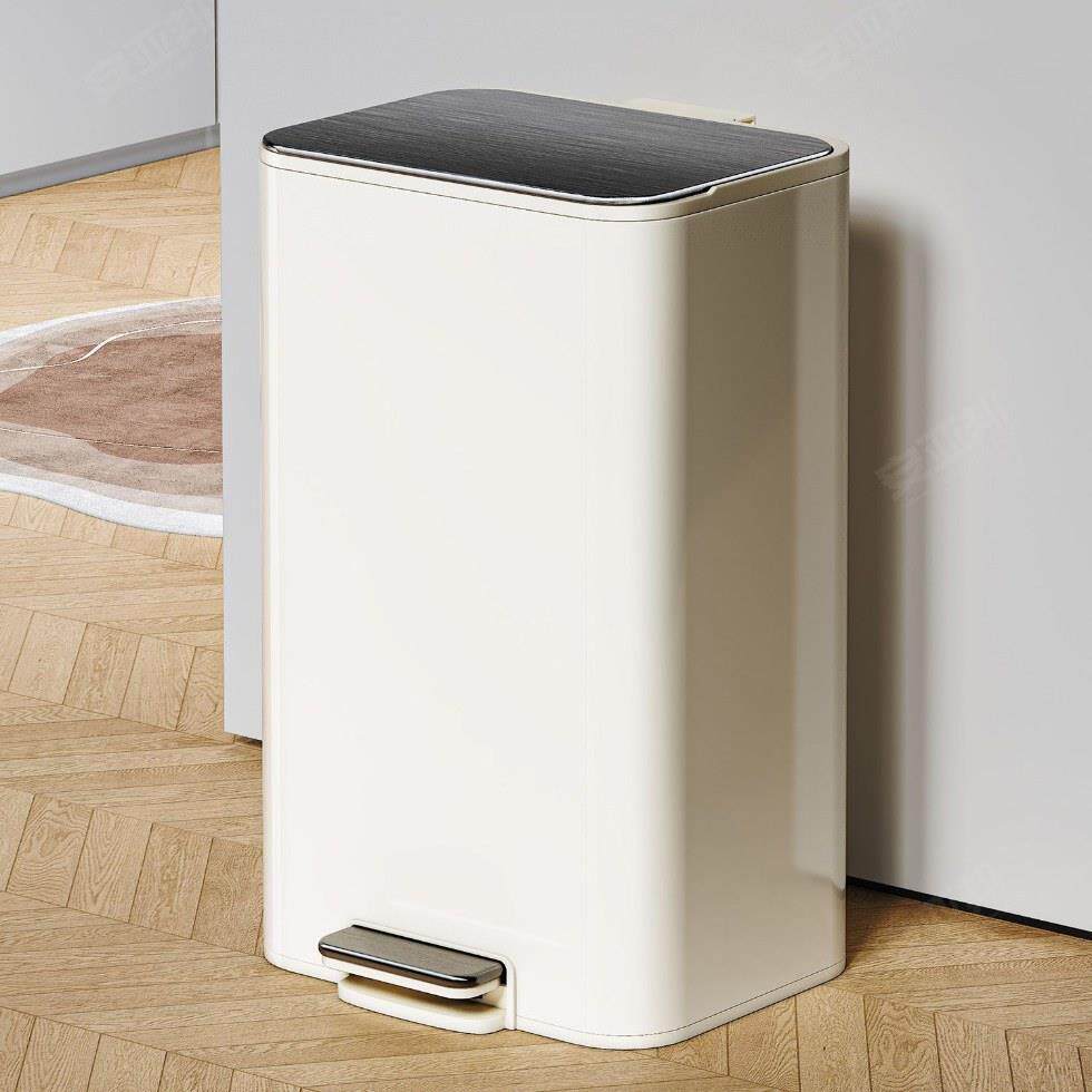 不锈钢厨房垃圾桶家用客厅脚踏式卫生间厕所脚踩带盖大号容量桶