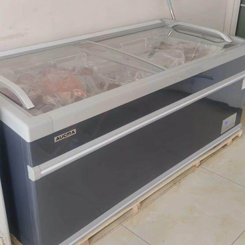 澳克玛水平冷柜展示柜商业岛柜上下/左右大容量玻璃门超市冷柜