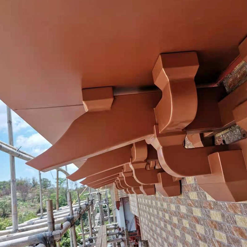 装饰斗拱建筑厂家直销仿古景区古建铝斗拱楼台廊斗拱建构连构件