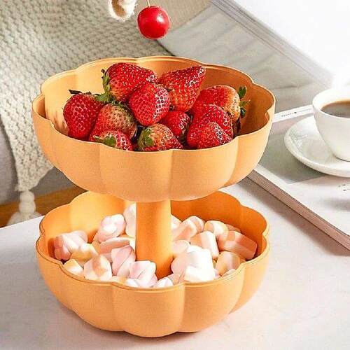 Divided Pumpkin Serving Bowl with Toothpick Storage Serving