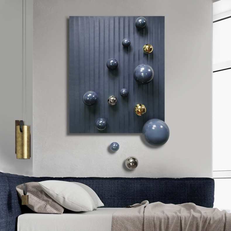 挂画现代轻奢3D立体实物画客厅玄关背景墙装饰画简约走廊过道壁画