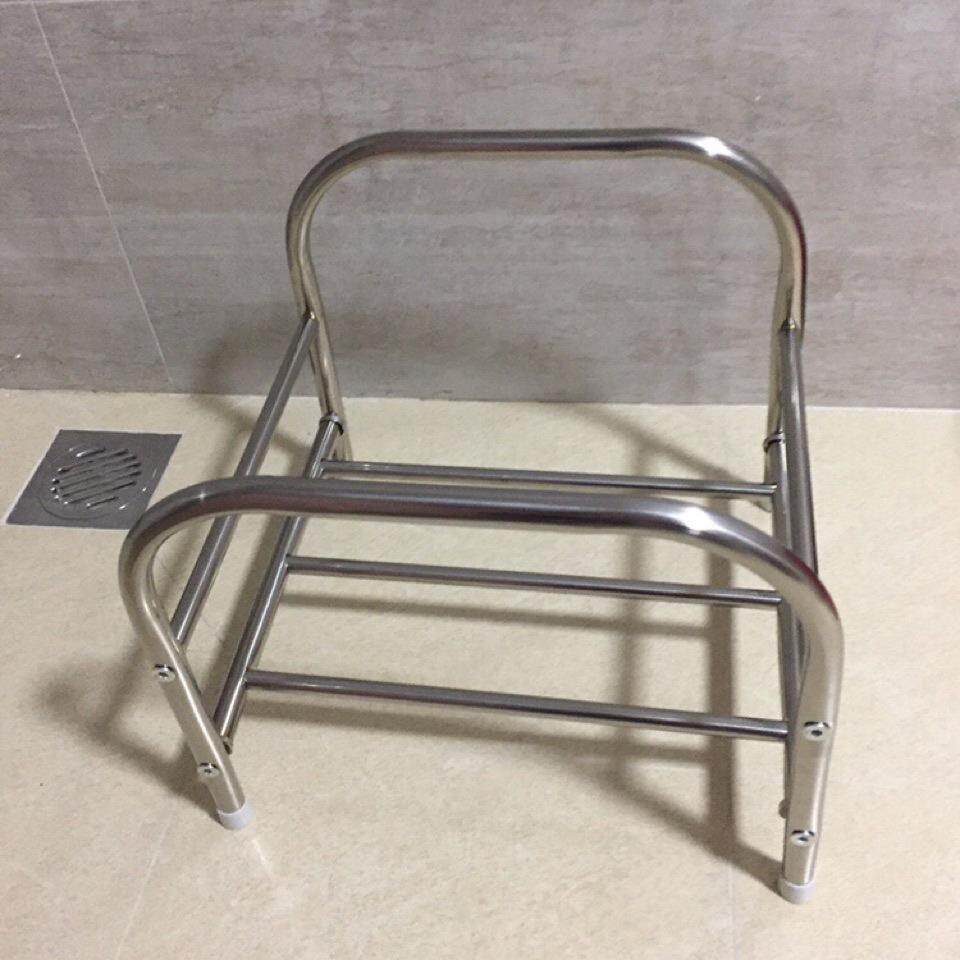 简易厕所浴室卫生间不锈钢置物收纳架宝宝用品脸盆收纳架沥水架