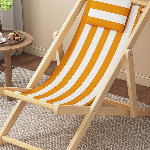 免安装实木沙滩椅折叠户外午休椅躺椅休闲阳台椅便携露营靠椅躺椅