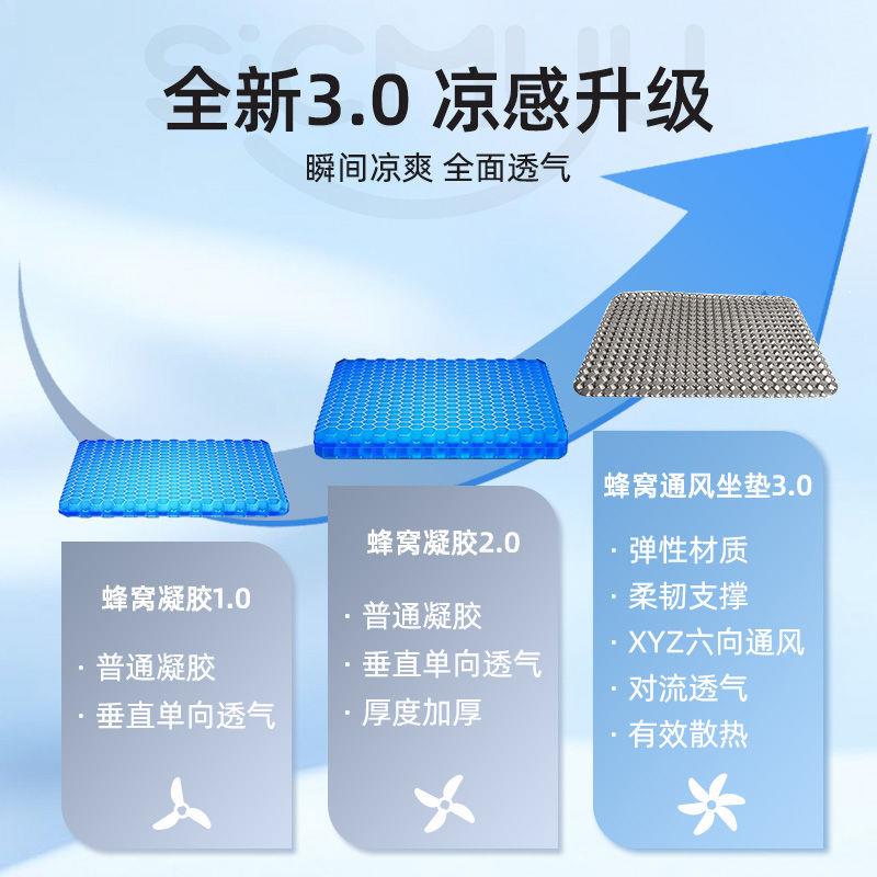透气垫通风坐椅办垫公椅赣梓1000凉垫镂空汽车钢丝蜂窝凝胶办公室