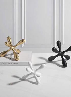 简约现代创意几何分子球压书纸镇摆件样板间售楼处书房桌面装饰品