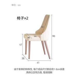 北欧轻奢设计师高级家用餐椅用意椅子餐桌椅简约现代皮质靠背椅子
