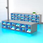 带门食品厂换凳 柜鞋 不锈钢柜无实验室无医尘车间鞋 院工厂员工换鞋