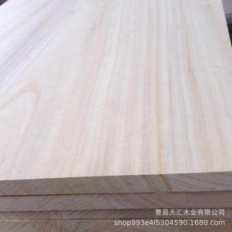 桐木直拼板木板材无结疤不易劈裂装饰家具泡桐桐木拼板木板木条