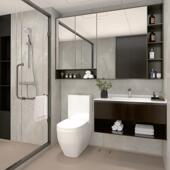 农村914改移动厕外所卫生户淋浴造房沐间浴房洗澡间一体式 整体洗