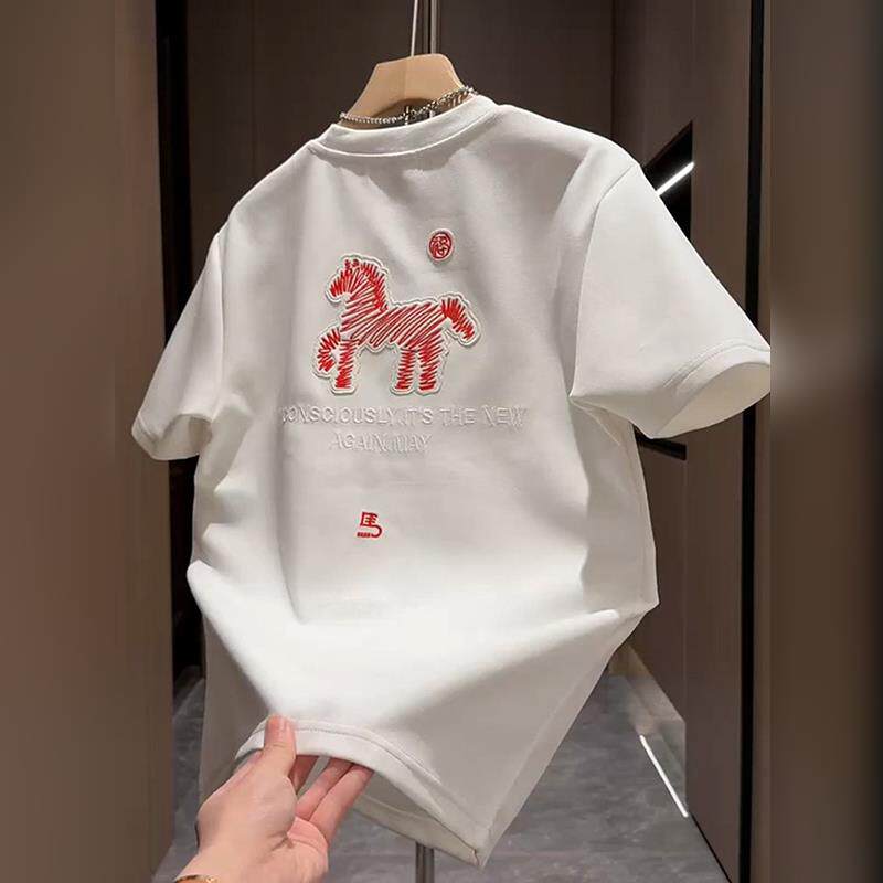 轻奢男士短袖2026夏季新款休闲百搭高级感时尚T恤半袖潮牌衣服