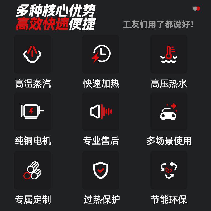 核驰蒸汽清洗机高压高温多功能热水机工业大功率洗车机商用清洁机