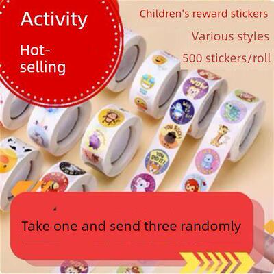 500pcs Reward Stickers Encouragement Sticker Roll for Kids