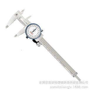 200mm带表卡尺游标不锈钢高精度卡尺双向防震工业级防震油标卡